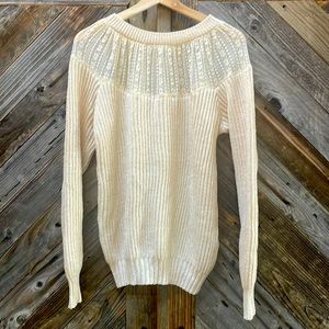 Boutique Laced ribbed Sweater